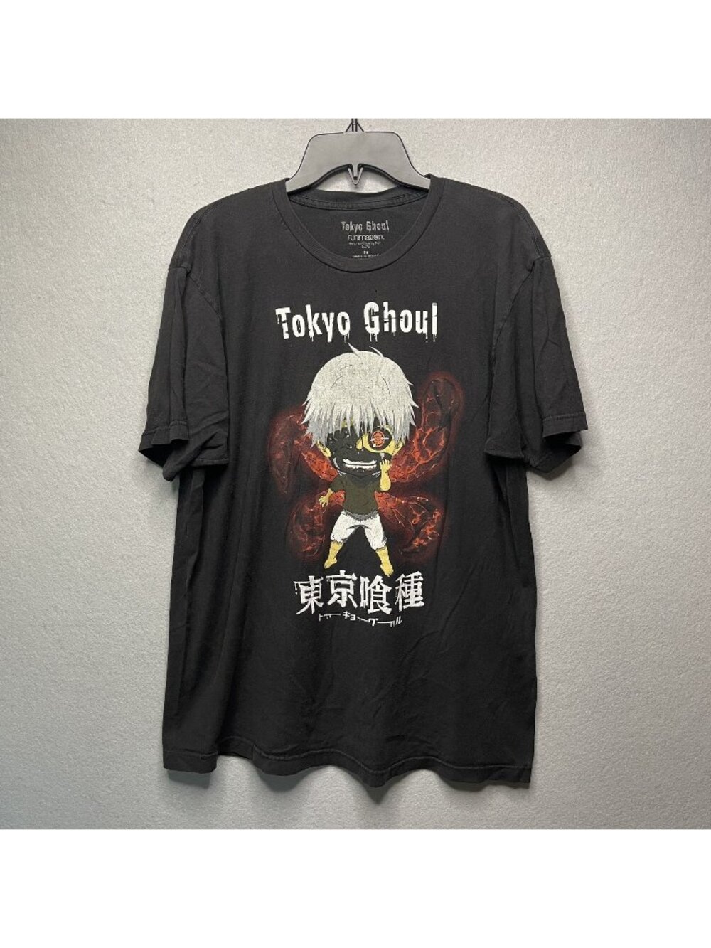 Tokyo Ghoul Funimation Chibi Ken Kaneki Graphic T-Shirt Black XL